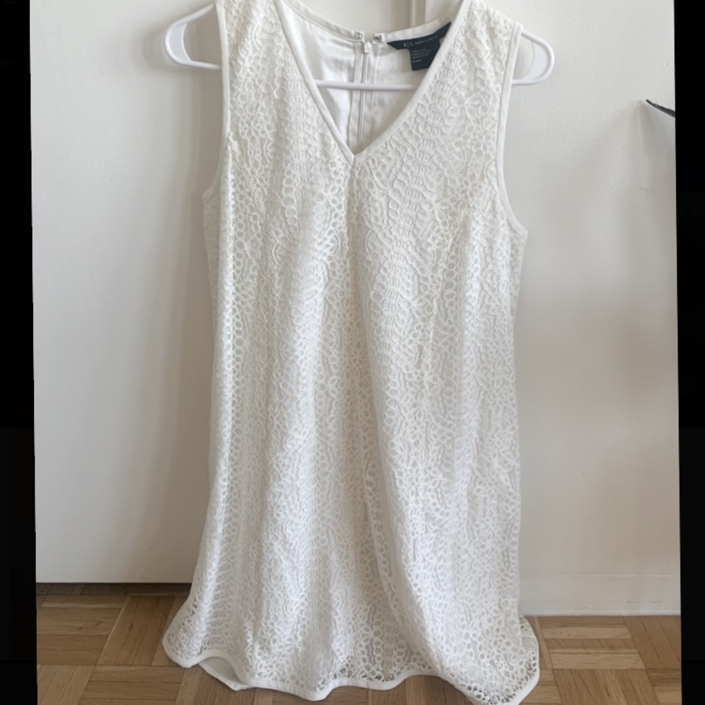 AX Collection white lace mini dress